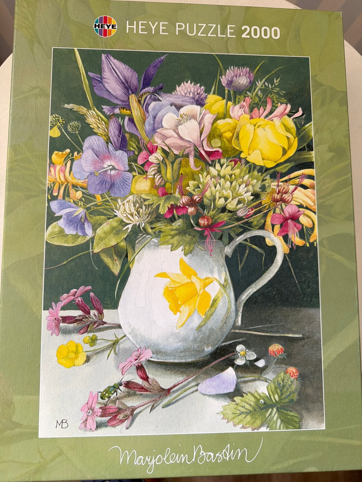 HEYE Puzzel 2000 stukjes Marjolein Bastin Bloemenvaas, Ophalen of Verzenden, Meer dan 1500 stukjes, Zo goed als nieuw, Legpuzzel