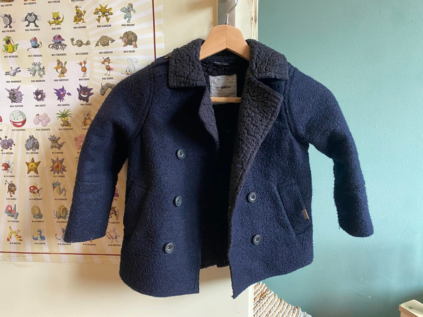 Zara Donkerblauwe Caban / Tussenjas – Maat 110, Ophalen of Verzenden, Gebruikt, Jongen, Jas