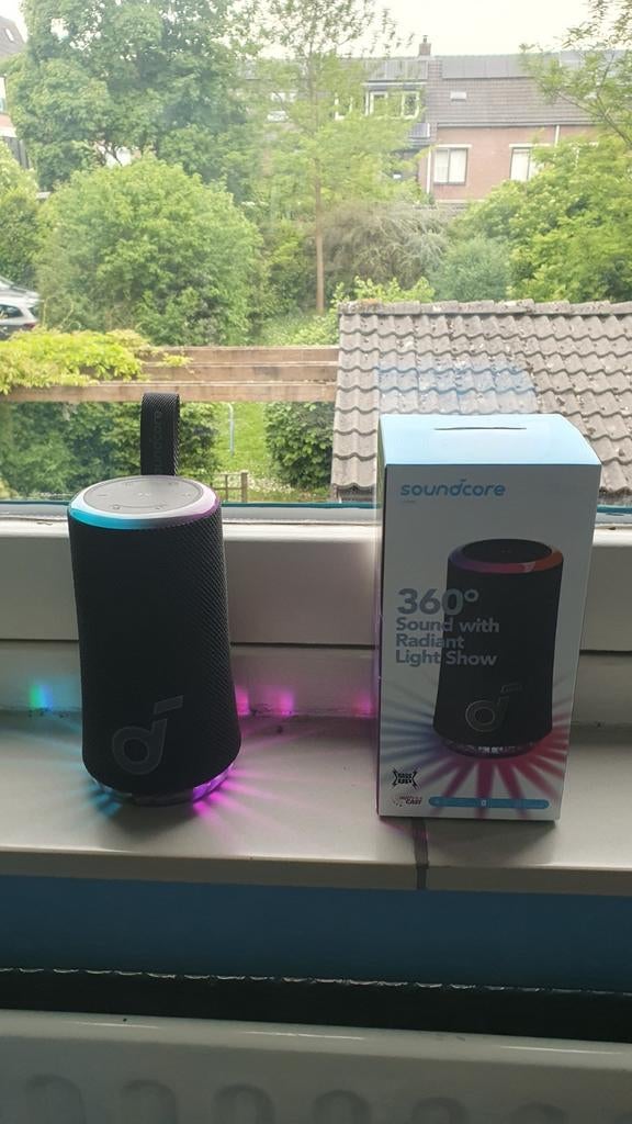 Soundcore Glow 360 Box Bluetooth Speaker - Zo goed als nieuw, Ophalen of Verzenden, Zo goed als nieuw, Center speaker, Overige merken