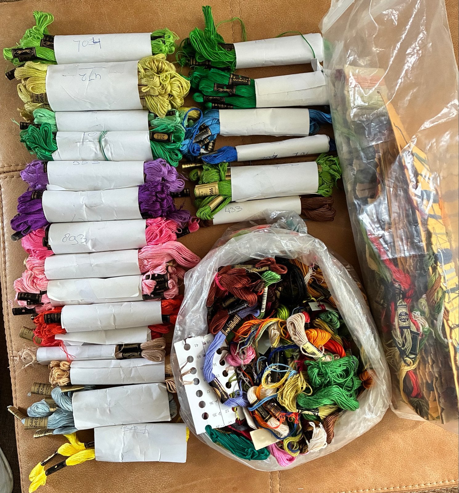 Grote partij borduurgaren DMC, Hobby en Vrije tijd, Ophalen of Verzenden, Nieuw, Handborduren, Borduurgaren of Zijde