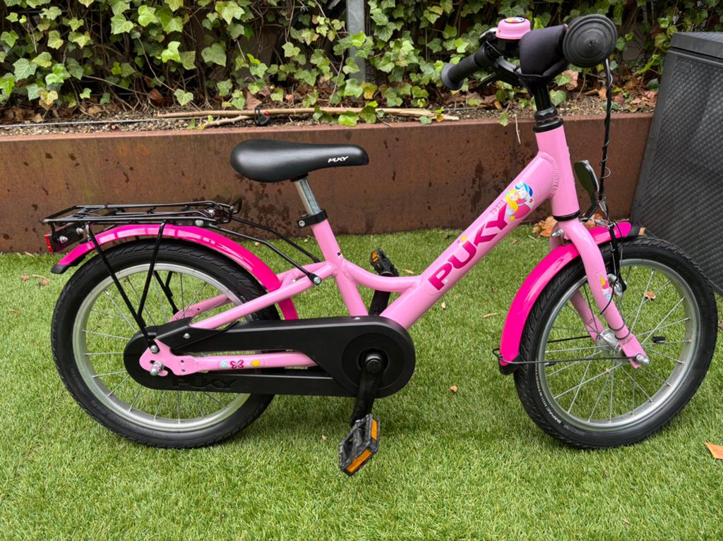 Zeer nette puky roze kinderfiets, 16 inch, Fietsen en Brommers, Fietsen | Meisjes, Ophalen, Zo goed als nieuw, 16 inch, Handrem