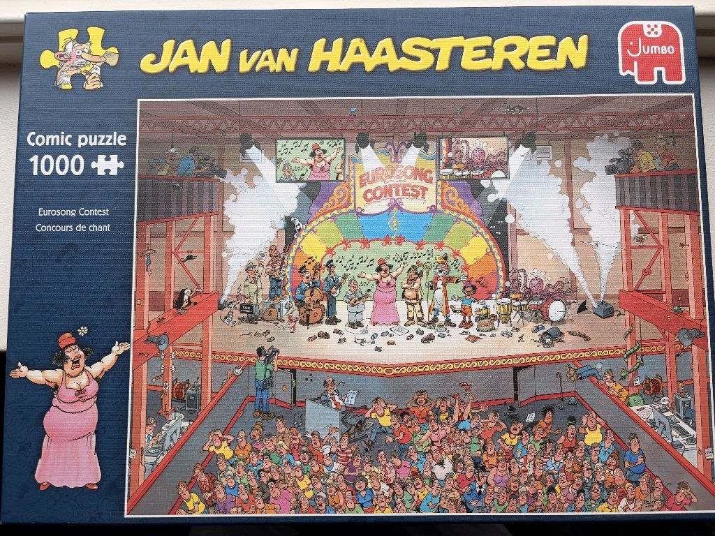 Jan van Haasteren - Eurosong Contest - 1000 stukjes, Ophalen of Verzenden, 500 t/m 1500 stukjes, Zo goed als nieuw