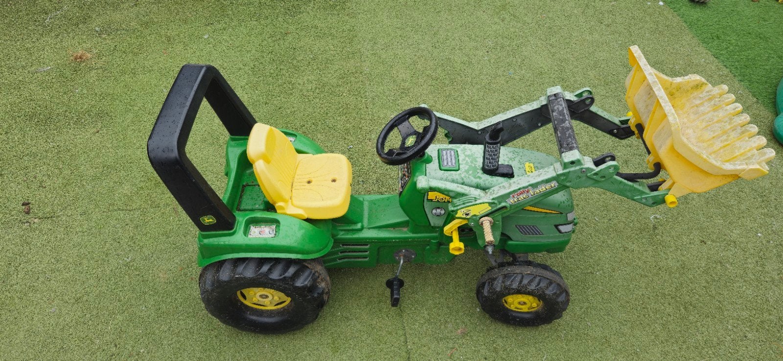 john Deere Rolly Toys 6210R traptractor. met voorlader, Ophalen, Gebruikt