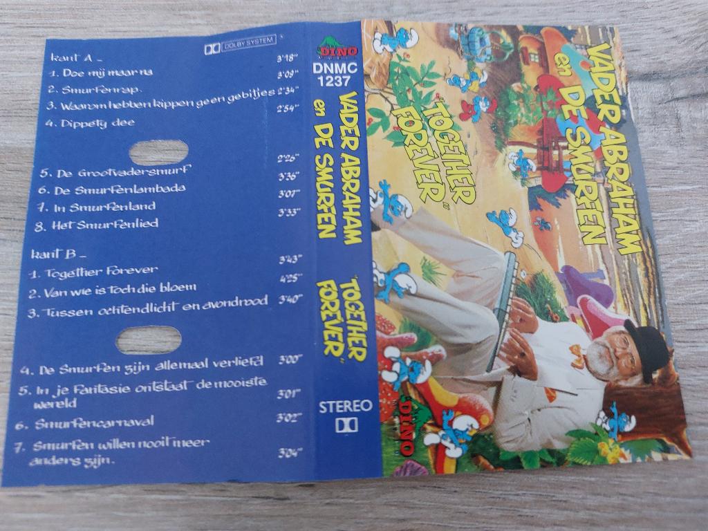 VADER ABRAHAM EN DE SMURFEN - TOGETHER FOREVER (MC), 1 bandje, Ophalen of Verzenden, Zo goed als nieuw, Origineel
