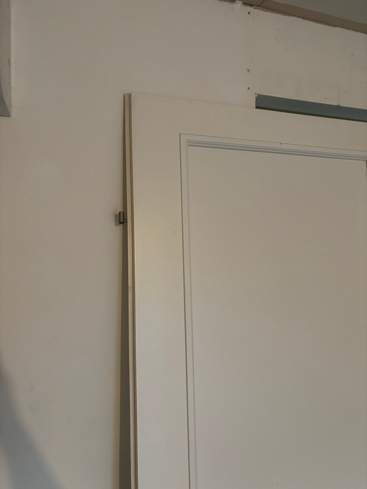 Opdekdeur wit met slot / binnendeur, Ophalen, Gebruikt, 80 tot 100 cm, Binnendeur