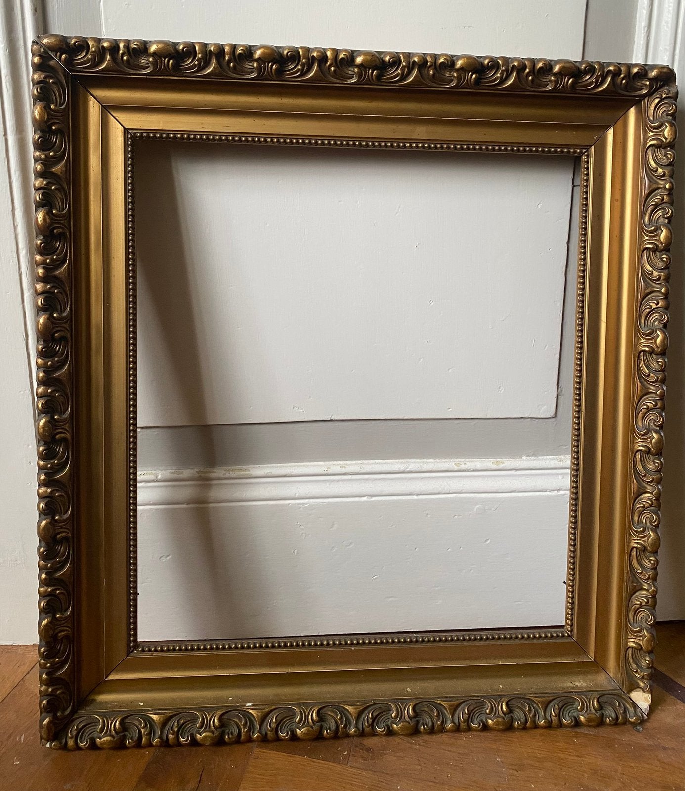 Klassieke gouden lijst, spanmaat 40 x 45 cm, Ophalen of Verzenden, Zo goed als nieuw, Hout
