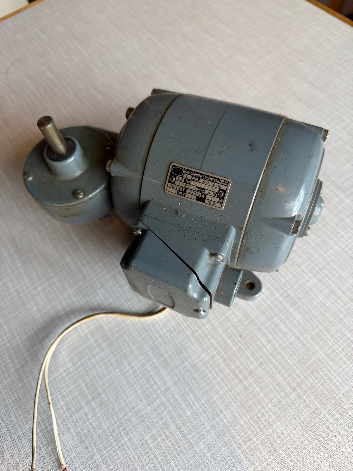 Groschopp DM 90-40 elektromotor met reductiekast – 50 W, Ophalen of Verzenden, Gebruikt, Elektromotor