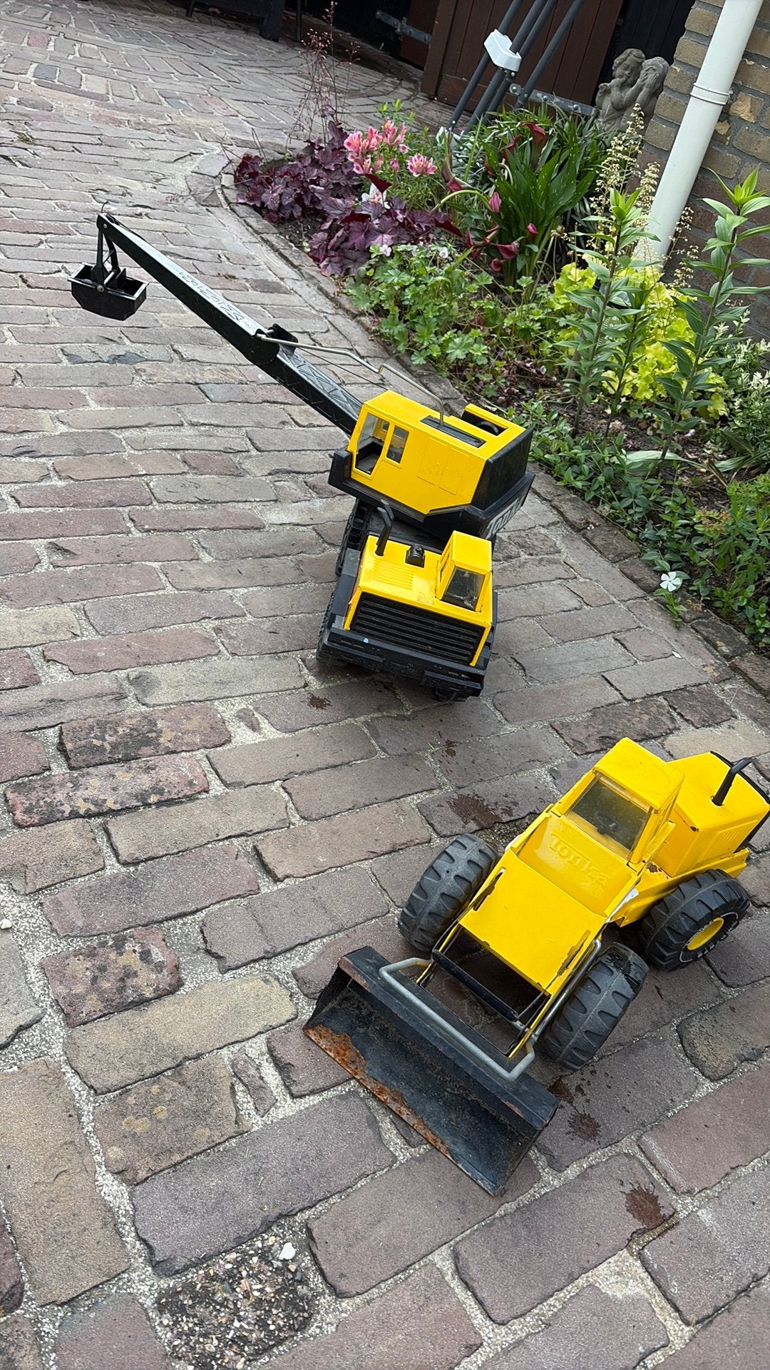 Tonka auto, kraan loader, Kinderen en Baby's, Speelgoed | Speelgoedvoertuigen, Ophalen, Gebruikt