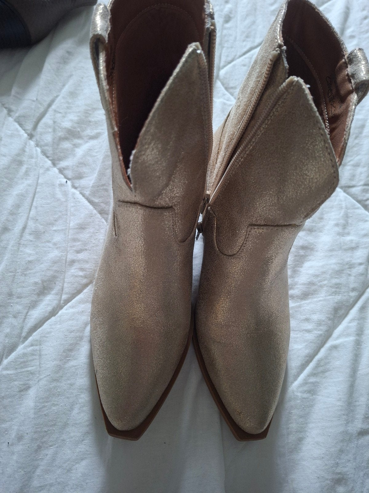 Gave goudkleurige cowboy laarsjes maat  37, Kleding | Dames, Schoenen, Ophalen, Zo goed als nieuw, Overige kleuren