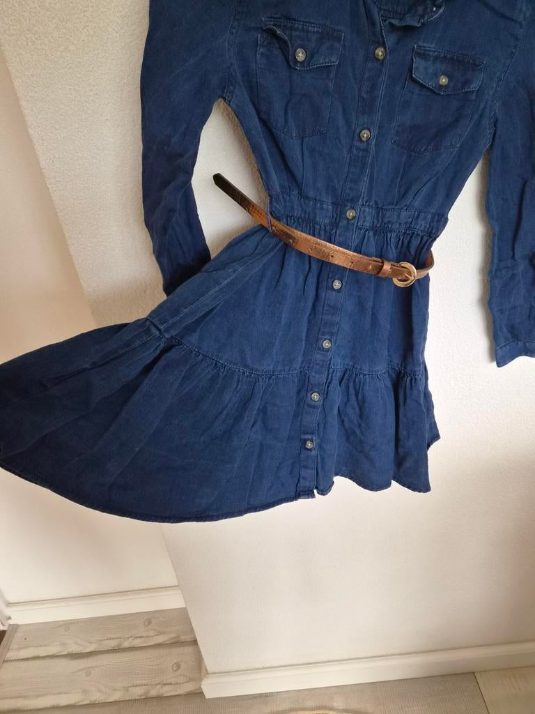 Denim jurk met riem maat 152, Ophalen of Verzenden, Meisje, Laarzen