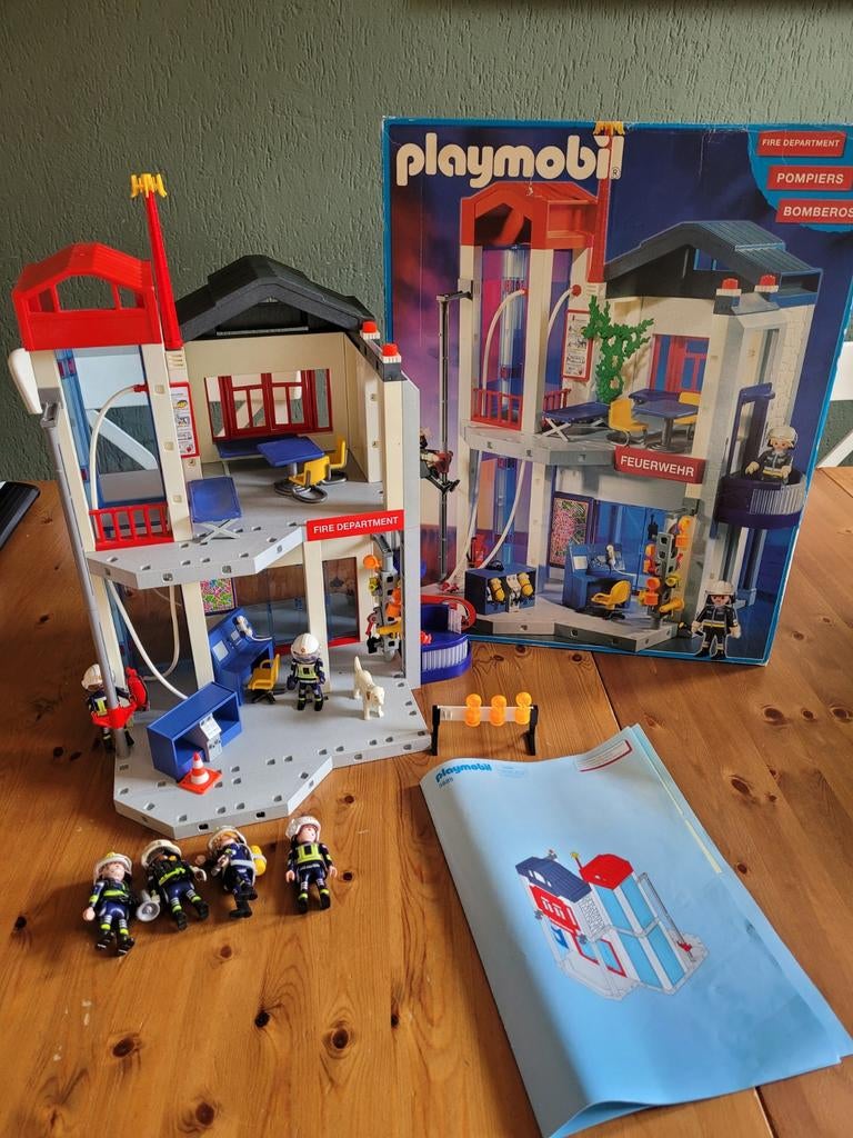 Brandweerkazerne Playmobil 3385, Kinderen en Baby's, Speelgoed | Playmobil, Ophalen, Zo goed als nieuw