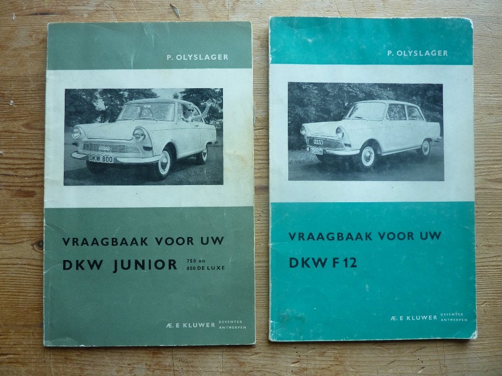 2x DKW vraagbaak F12, Junior, Auto diversen, Handleidingen en Instructieboekjes, Ophalen of Verzenden