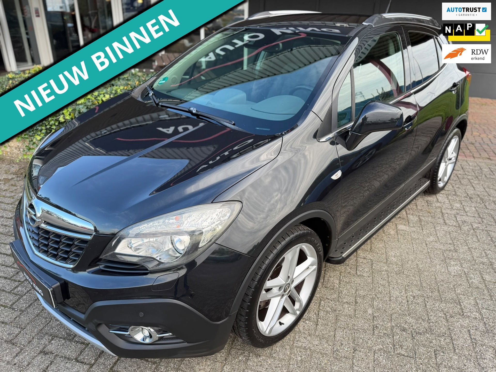 Opel Mokka 1.4 T COSMO ECC/CRUIS/NAV/CAM/LED APK+NAP, Voorwielaandrijving, Gebruikt, Zwart, 4 cilinders