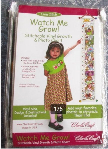 DMC borduurpakket Watch me grow - groeimeter Charles Craft, Ophalen of Verzenden, Nieuw, Handborduren, Borduurpakket