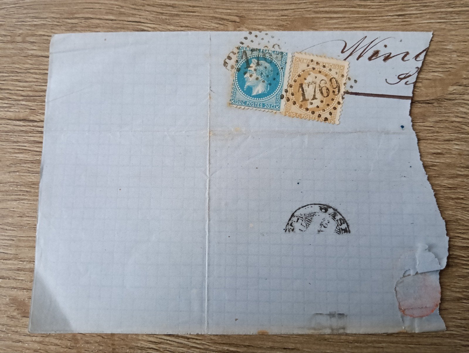 Frankrijk michel 20+21 1866!, Ophalen of Verzenden, Envelop