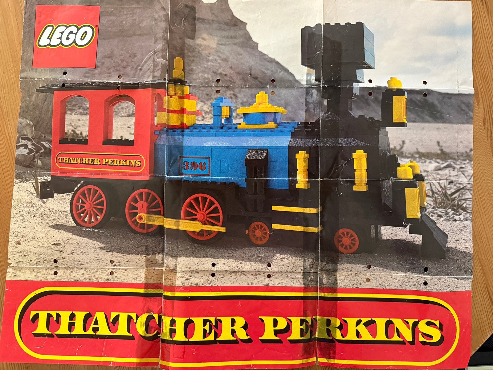 Lego 396 bouwtekening Thatcher Perkins locomotief, Kinderen en Baby's, Gebruikt, Lego, Overige typen, Ophalen of Verzenden