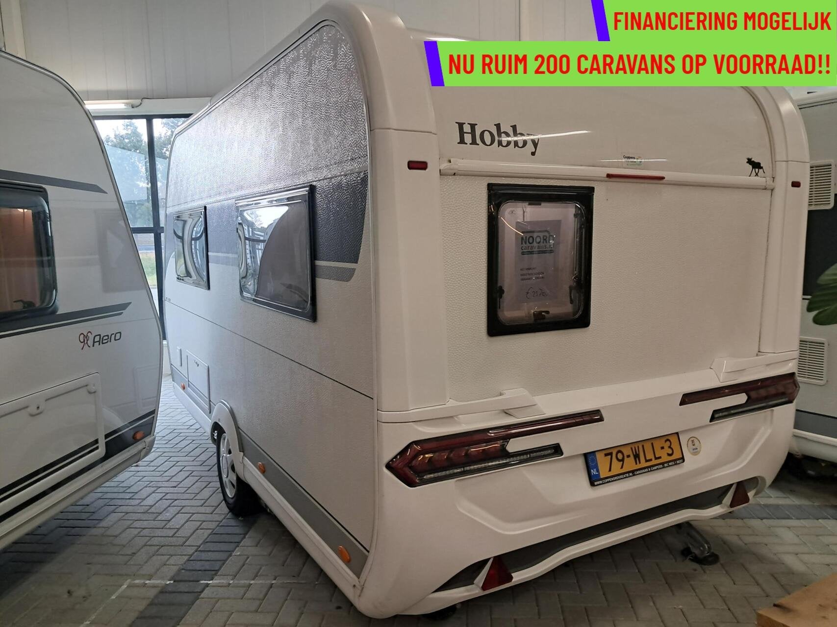 Hobby 400 SFE de luxe VOORTENT + ZAKLUIFEL + MOVER +FRANSBED, Caravans en Kamperen, Caravans, Mover, Hobby, Bedrijf, 5 tot 6 meter