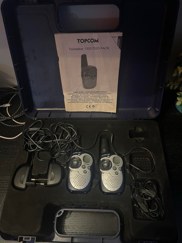 Topcom Twintalker 1300 Duopack Walkie-talkie Set, Ophalen of Verzenden, Zo goed als nieuw, Portofoon of Walkie-talkie, Met broekklem