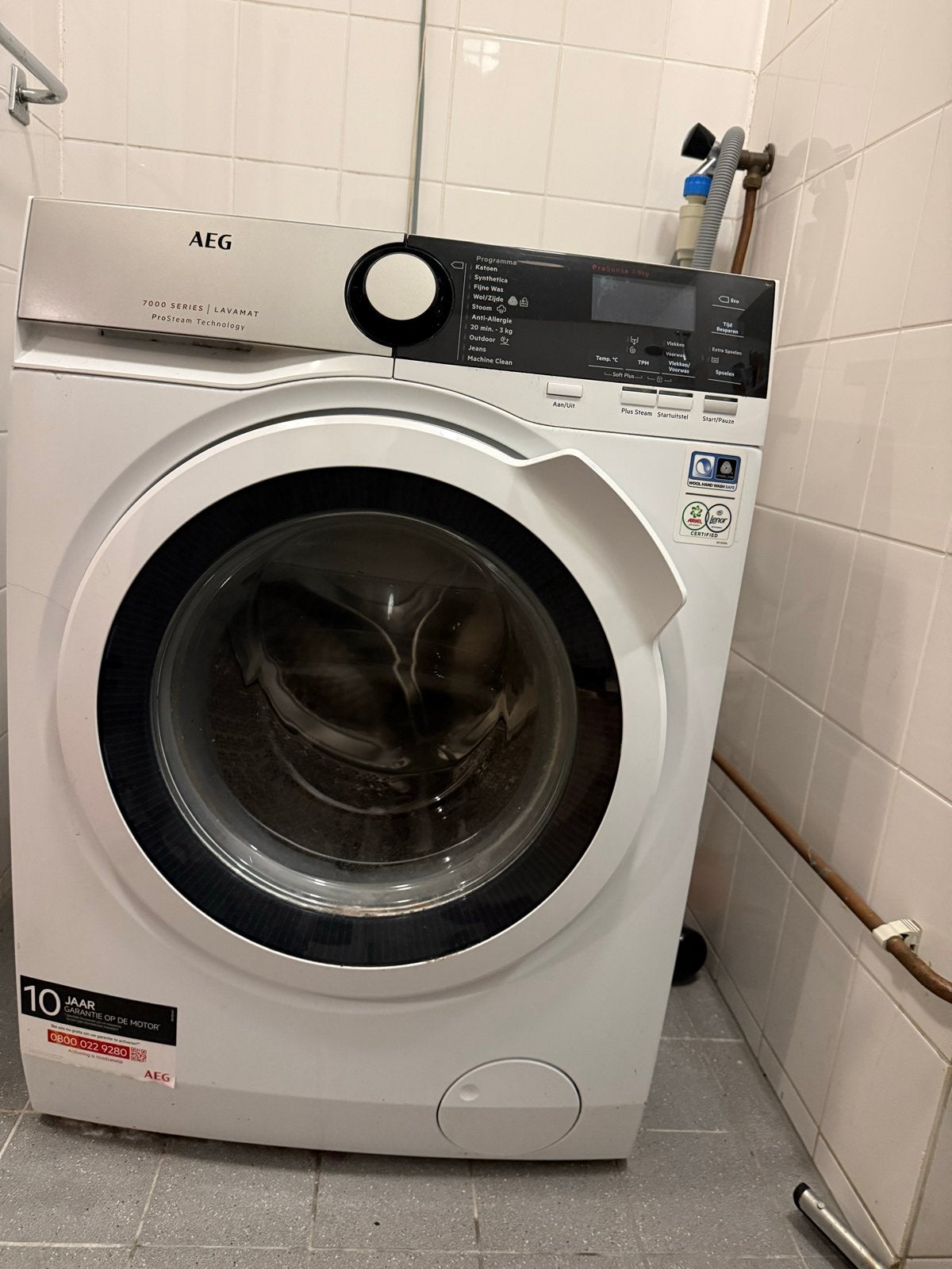 AEG 7000 SERIES LAVAMAT ProSteam Wasmachine 9kg, Ophalen, Gebruikt, 8 tot 10 kg, 1600 toeren of meer