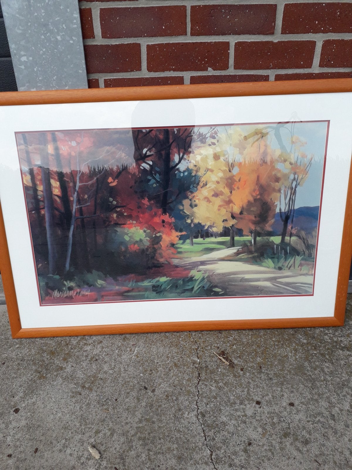 Schilderij Herfstlandschap 72x104 cm, Ophalen, Doek, Realistisch, Landschap