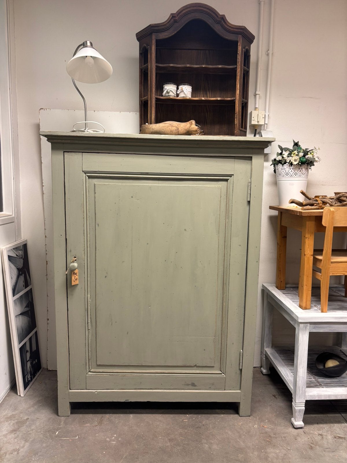 Antiek brocante eendeurskast / meidenkast / kast, Antiek en Kunst, Ophalen