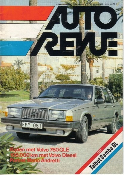 Autorevue 5 1982 : Volvo 760 GLE / 244 GL - Talbot Samba GL, Ophalen of Verzenden, Gelezen, Algemeen