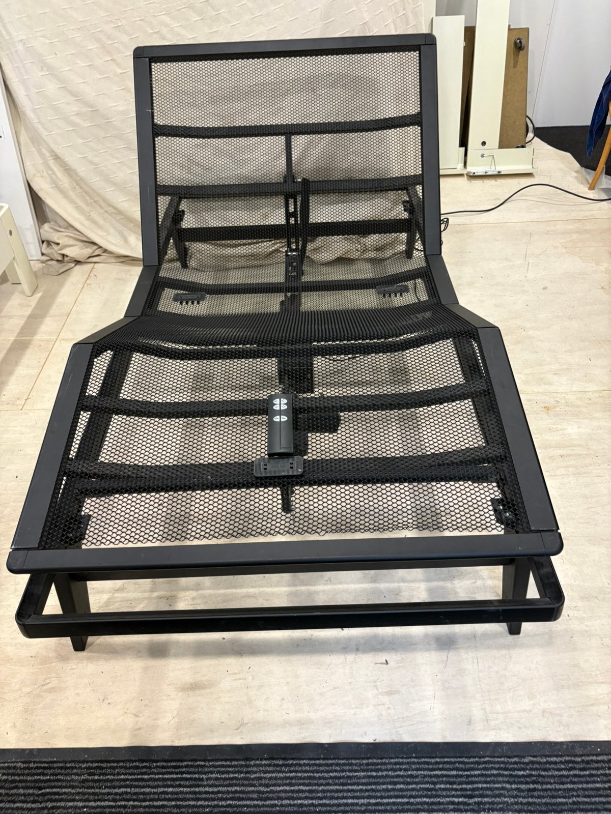 Te koop Auping Orginal deep black 100x200  electrisch, Huis en Inrichting, Slaapkamer | Bedden, Verstelbaar, 90 cm, Eenpersoons