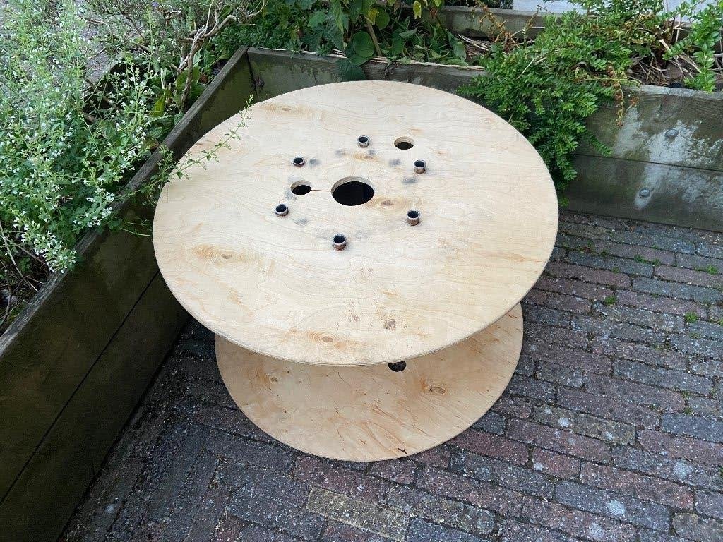 Houten schijven / haspel; ideaal als tafelblad of tafeltje, Huis en Inrichting, Tafelonderdelen, Ophalen, Gebruikt, 50 tot 100 cm