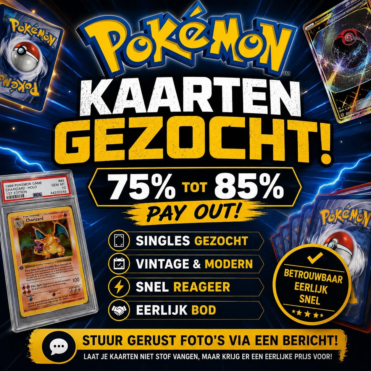 Inkoop pokemon kaarten, Ophalen of Verzenden, Nieuw