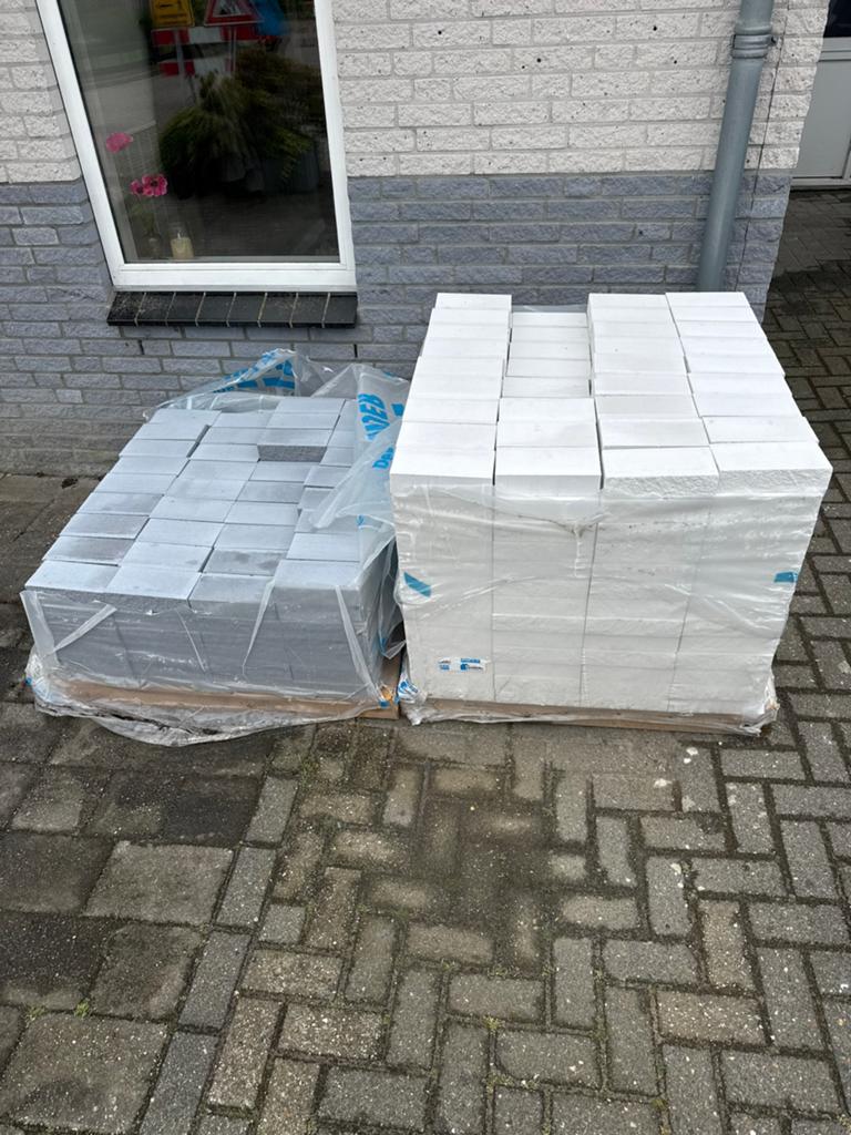 Kalkzandsteen wit en grijs geklist waalformaat, Ophalen, Nieuw, Kalkzandstenen