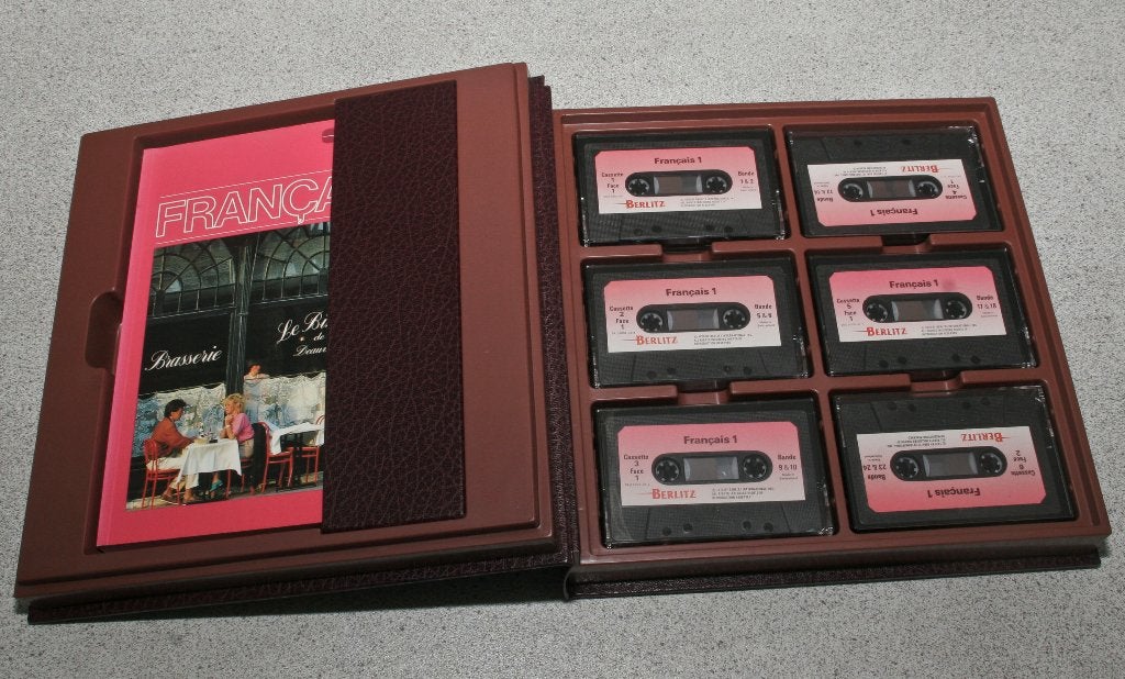 Cursus Frans voor beginners. Berlitz. Boeken en cassettes., Niet van toepassing, Ophalen of Verzenden, Zo goed als nieuw, Berlitz