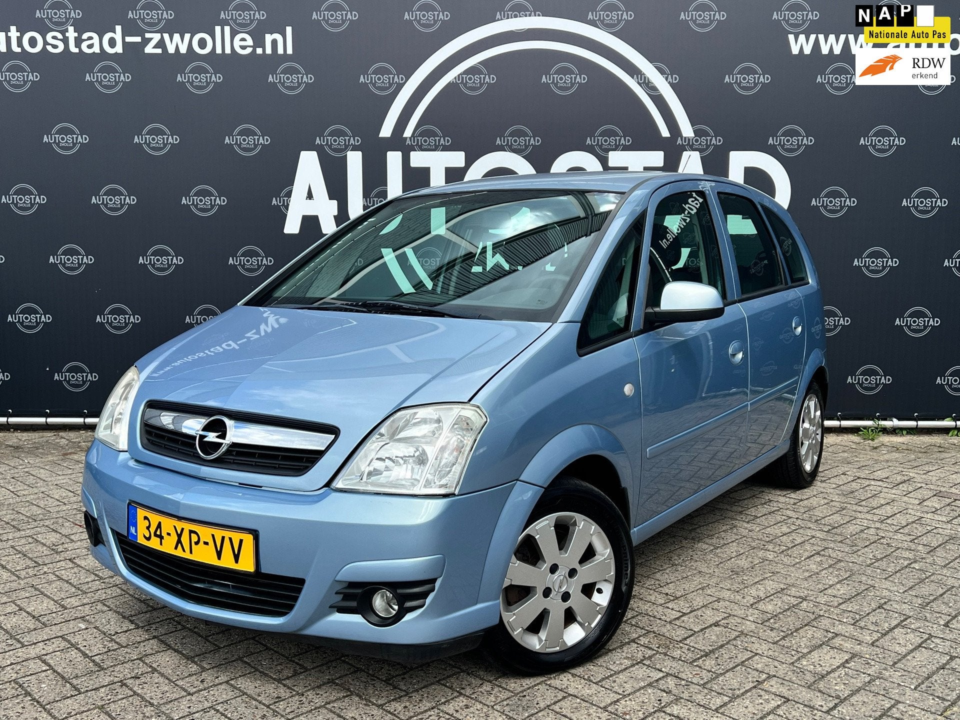 Opel Meriva 1.6-16V Temptation NL-Auto/2e Eigenaar/NAP/APK/A, Voorwielaandrijving, 4 cilinders, Blauw, Origineel Nederlands