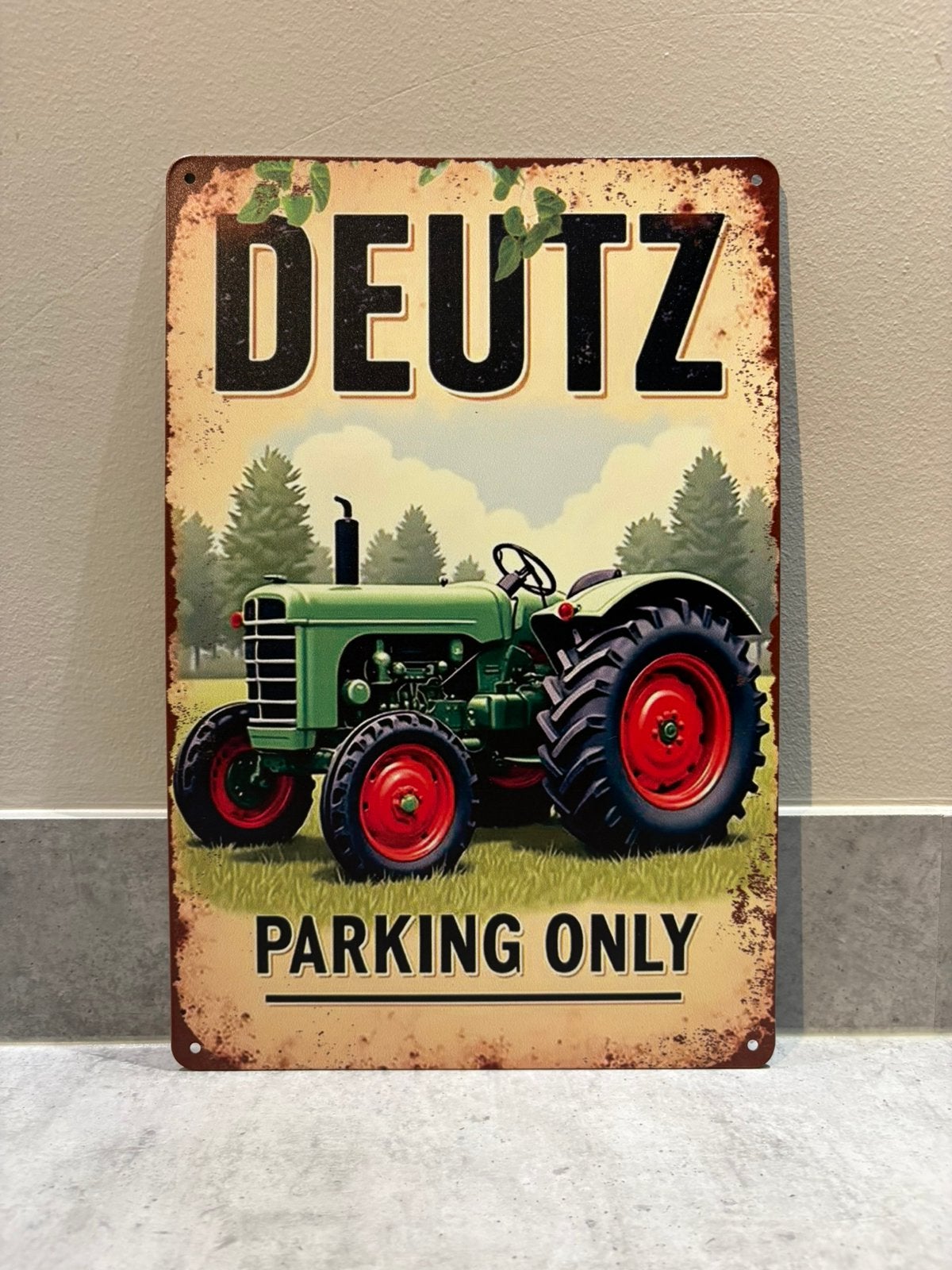 Mancave Bar Café Wanddecoratie metalen bordje merk Deutz, Ophalen of Verzenden, Zo goed als nieuw, Reclamebord