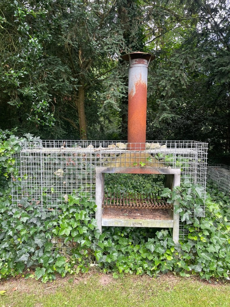 Buiten haard, doorkijkhaard, bbq, Ophalen, Gebruikt