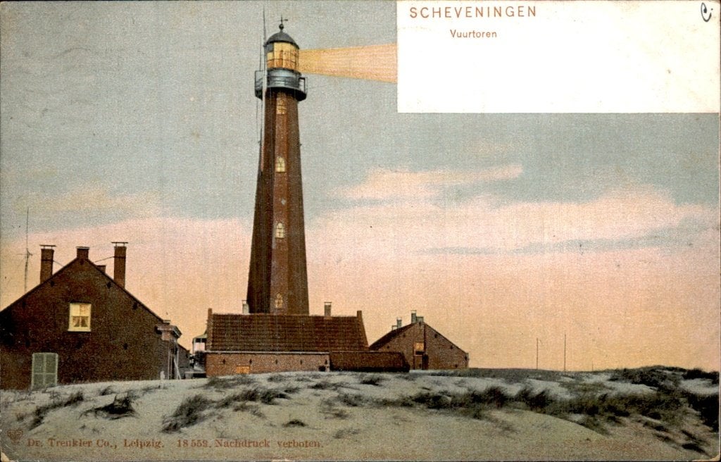 Scheveningen - Vuurtoren - Ansichtkaart, Ophalen of Verzenden, Voor 1920, Gelopen, Zuid-Holland