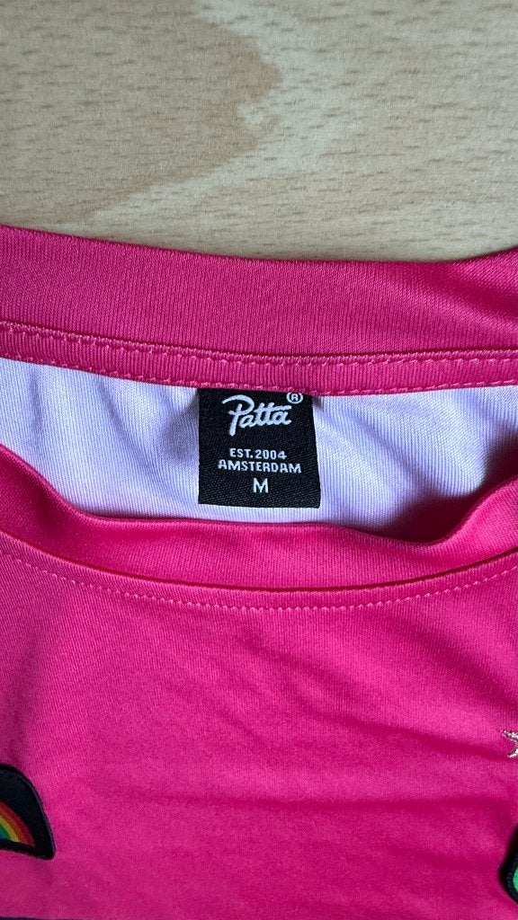 Patta roze/zwart/wit voetbal jersey | M, Maat 48/50 (M), Ophalen of Verzenden, Zo goed als nieuw, Patta