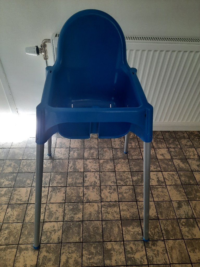 blauwe kinderstoel, Ophalen, Gebruikt, Overige typen, Aanschuifbaar