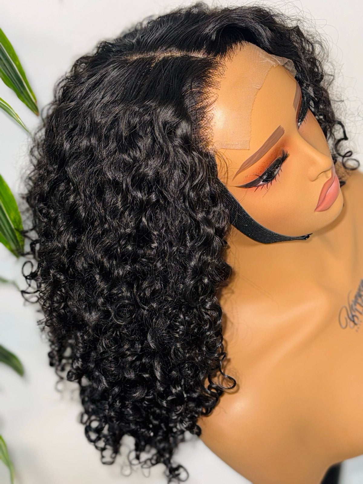 Burmese Curly Closure 5x5 HD Pruik - Echthaar 18 inch, Ophalen of Verzenden, Nieuw, Pruik of Haarverlenging
