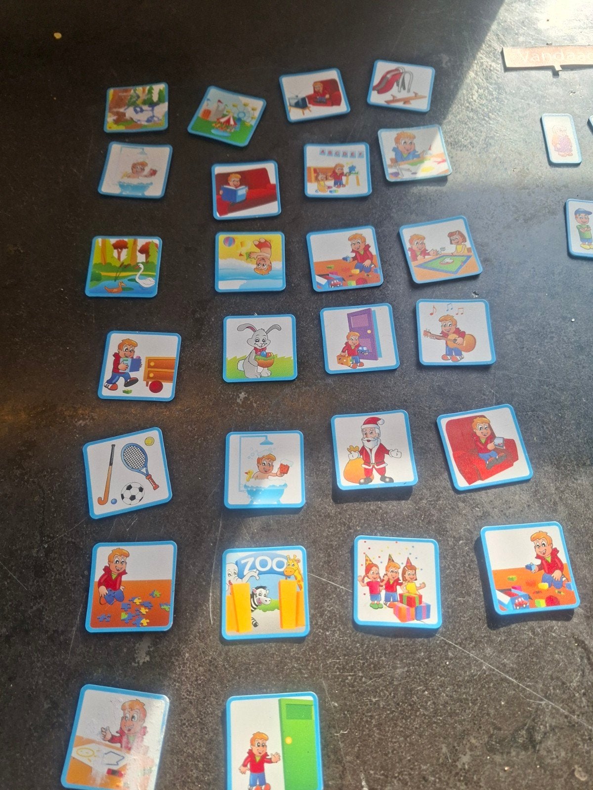 magnetische pictogrammen voor planbord, Ophalen of Verzenden, Gebruikt