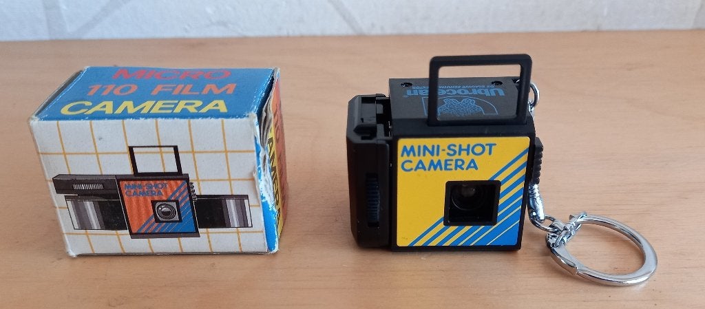 Vintage Microfilm 110 fotocamera in originele doos, Ophalen of Verzenden, Gebruikt, Compact, Overige Merken