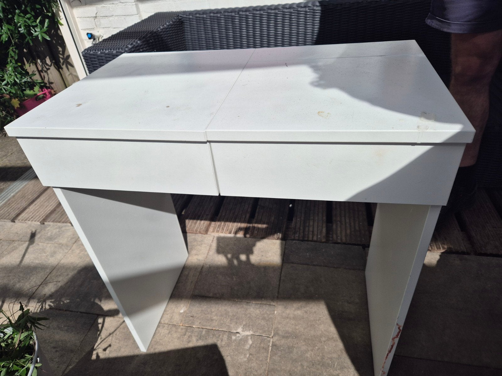 IKEA Brimnes kaptafel met spiegel en opbergruimte, Huis en Inrichting, Ophalen, Gebruikt, 50 tot 100 cm, Minder dan 100 cm