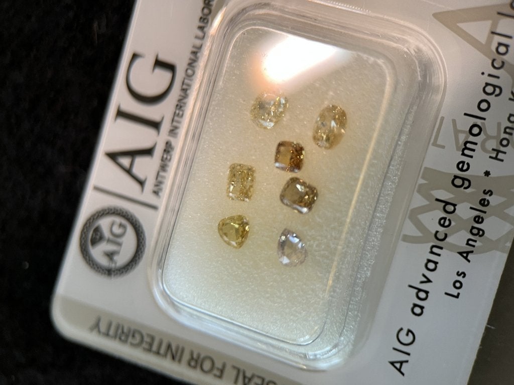 7 mixed cut diamanten 0,99ct Very Good (250), Ophalen of Verzenden, Zo goed als nieuw