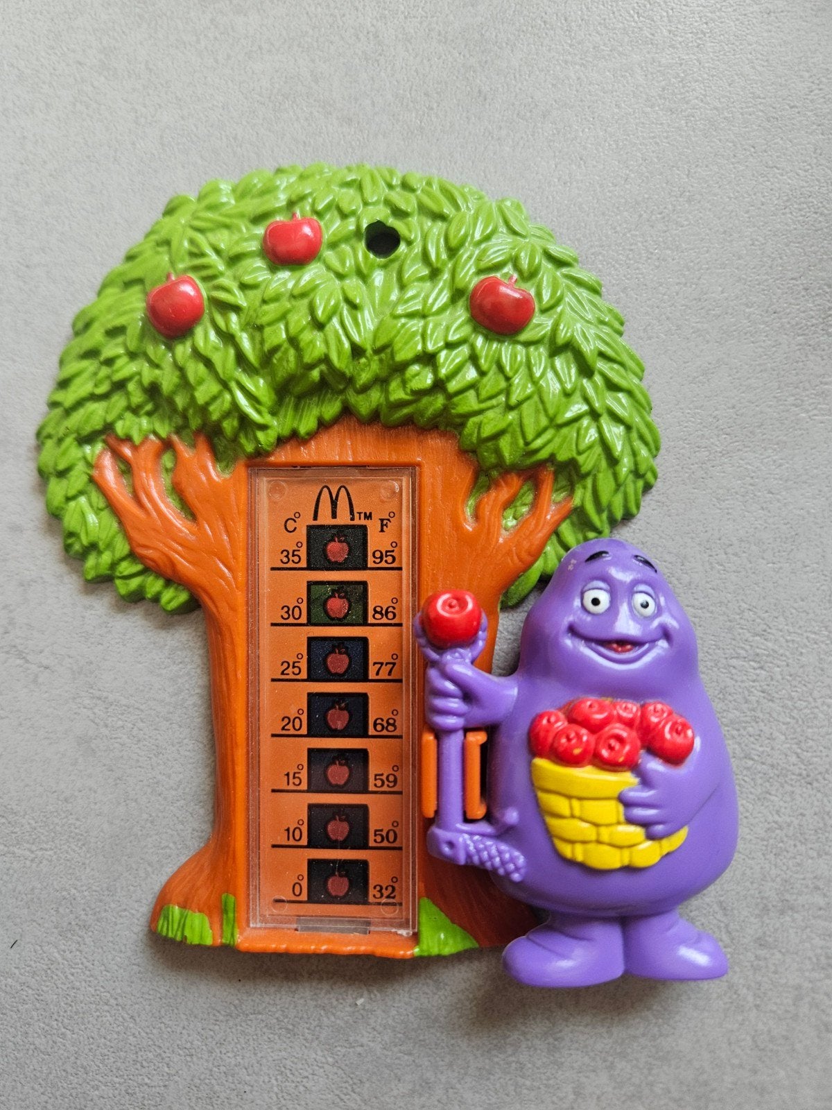 Vintage McDonald's Grimace Thermometer - 1992, Huis en Inrichting, Gebruikt, Kunststof, Ophalen of Verzenden, Decoratieve thermometer