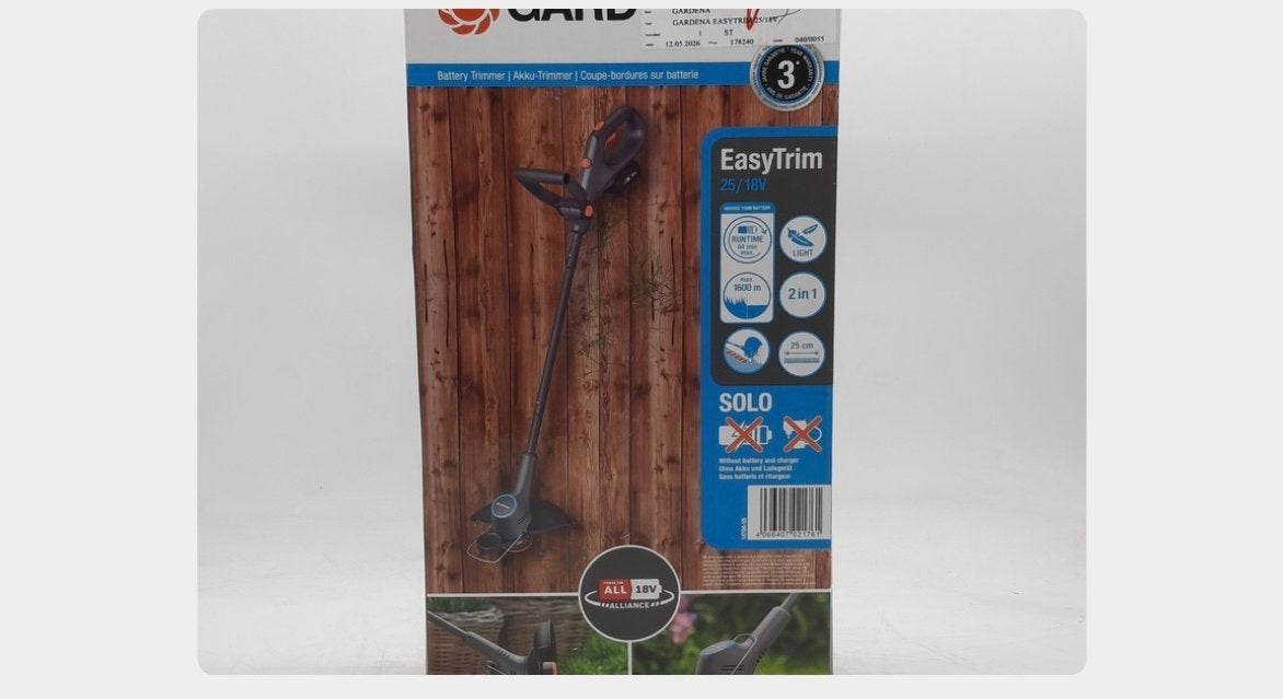 GARDENA EasyTrim 25/18V Accu-trimmer (zonder accu/lader), Ophalen, Cirkelmaaier, Minder dan 30 cm, Accu-grasmaaier