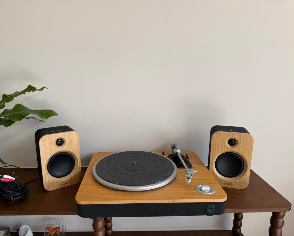 House of Marley platenspeler + speakers, Ophalen of Verzenden, Gebruikt, Platenspeler, Overige merken