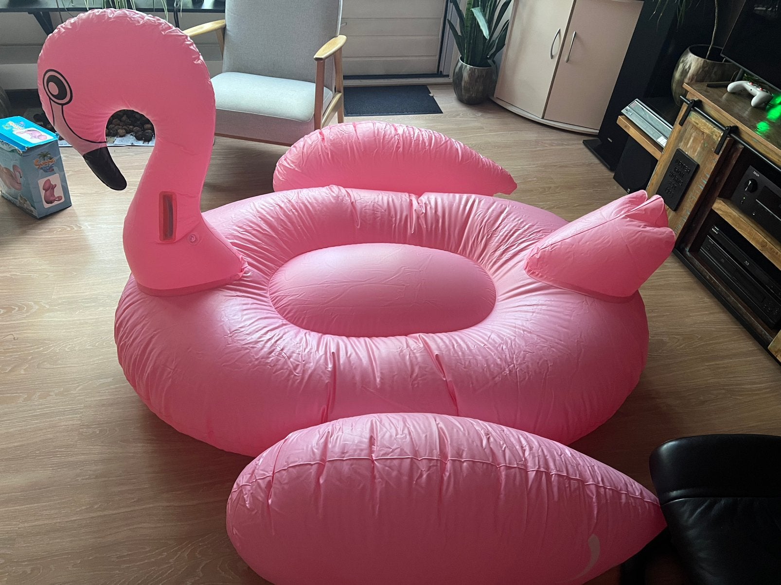 Opblaas flamingo, Ophalen, Zo goed als nieuw