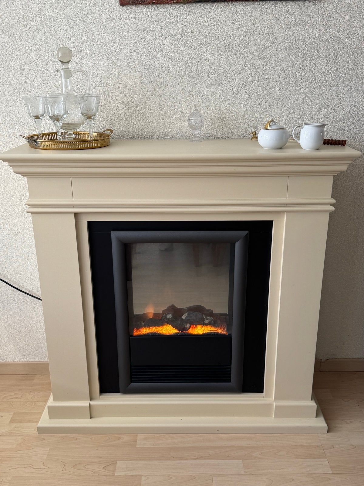 Ruby Decor Palloni Elektrische Haard met Schouw, Ophalen, Zo goed als nieuw, Vrijstaande haard, Elektrische haard