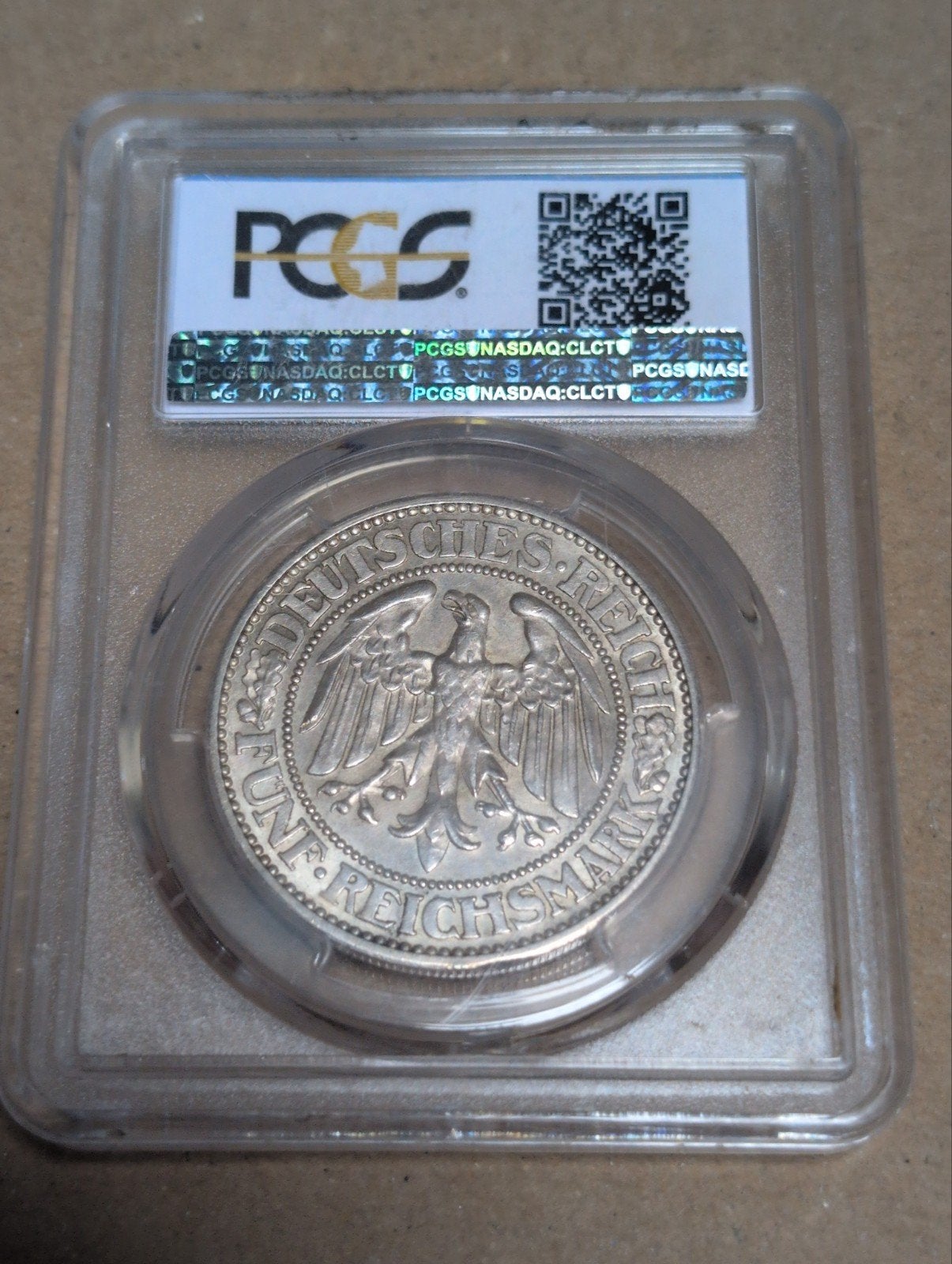 5 Mark Eikenboom PCGS MS62, Ophalen of Verzenden