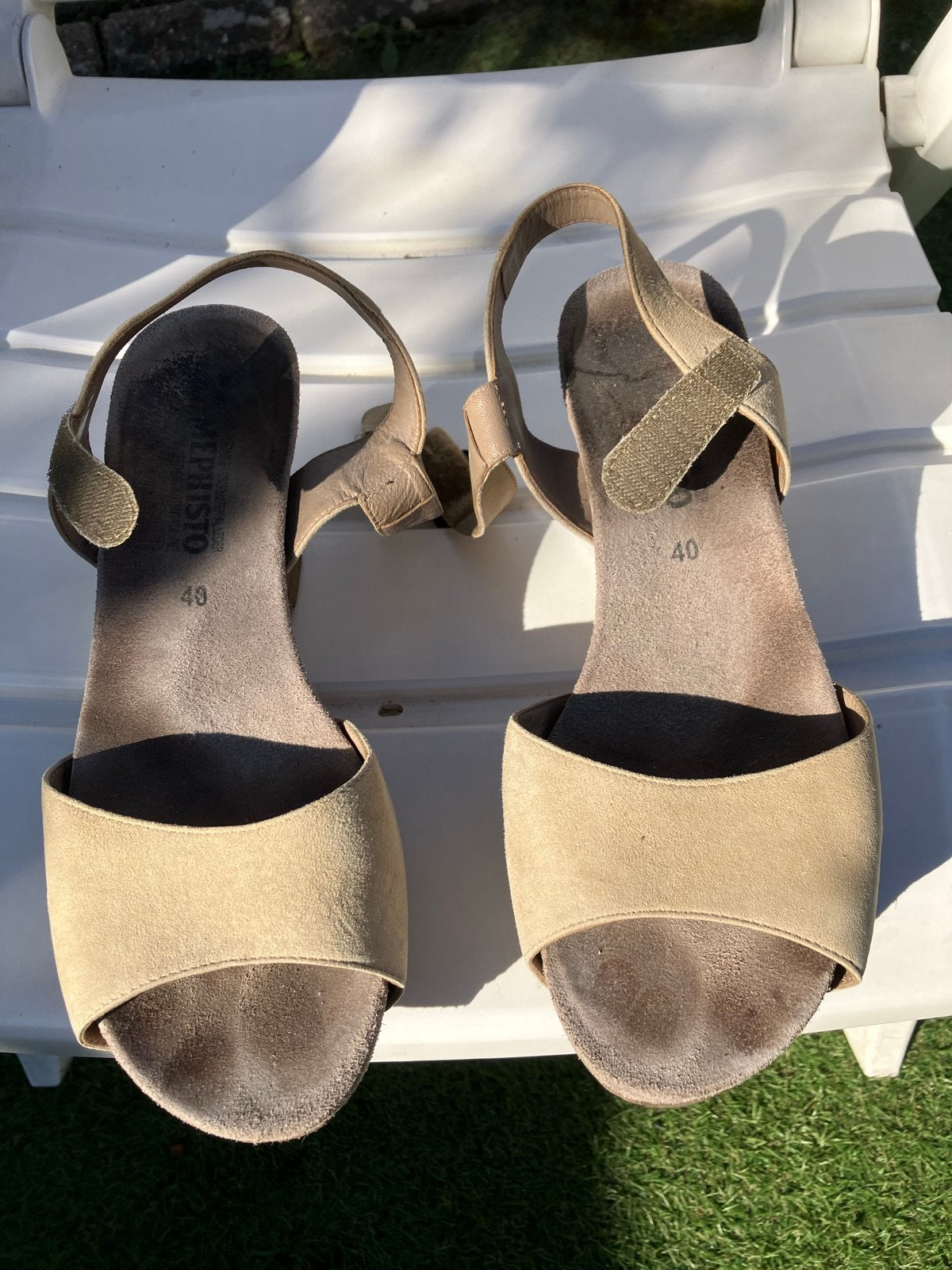 Mephisto sandalen maat 40 - comfortabel en stijlvol, Kleding | Dames, Ophalen of Verzenden, Gedragen, Beige, Sandalen of Muiltjes