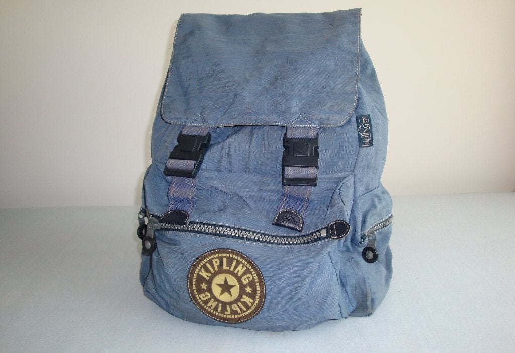 Lichtblauwe Kipling rugzak, Kipling, 25 tot 40 cm, Ophalen of Verzenden, Zo goed als nieuw